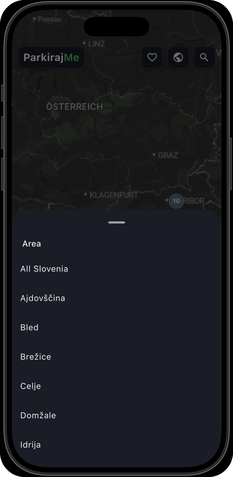 Pretraga regije na karti